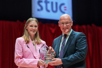 Sara Hamilton and John Swinney